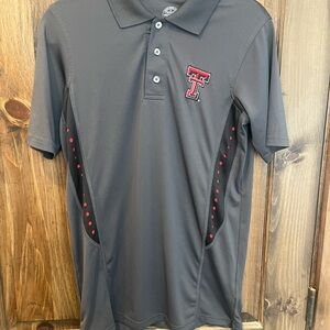 Texas Tech Rivalry Threads Gray Polo with Red Details